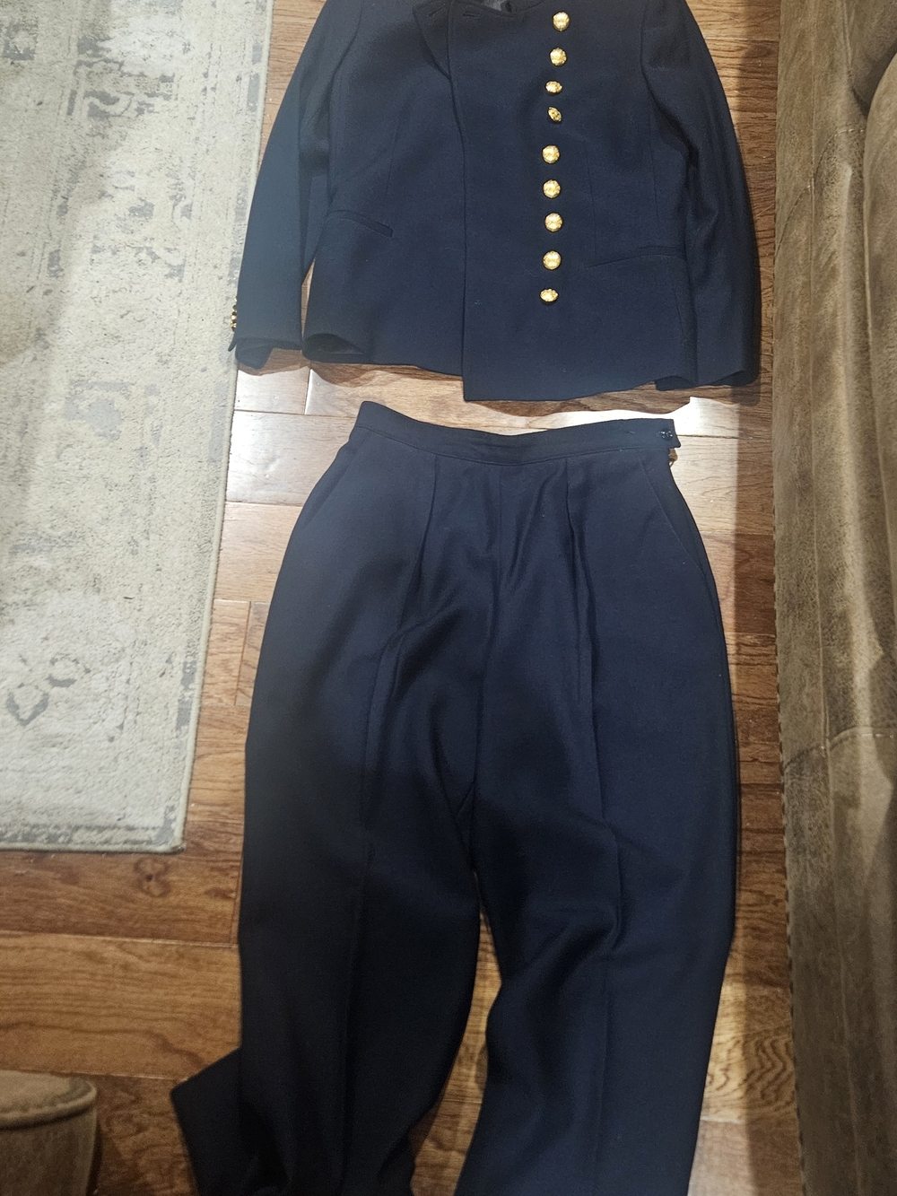 Lauren Ralph Lauren Navy Blazer with Gold Decorative Buttons